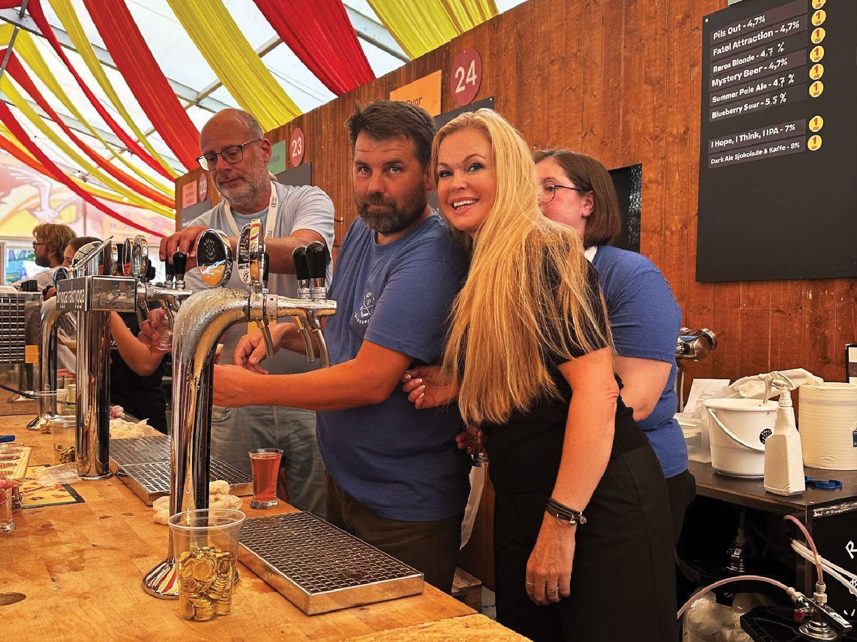 “Alle mann til kranene”, her ved salgssjef Per B. Grindstad og Markedssjef Anne Lise Haugen.